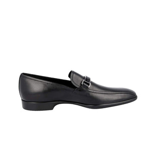 Prada 4D2823-ASK Men's Shoes Black Calf-Skin Leather Slip-On Loafers (PRM1019)