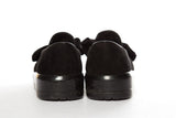 Prada Black Microsole Bow Detail Suede Slip-On SZ 35.5