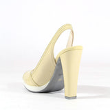 Prada Designer Shoes for Women Cream Patent leather slingback 3K4507 Avorio PRW51