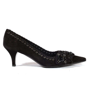 Prada Designer Shoes for women Black Suede Pumps 1P6327 (PRW14)