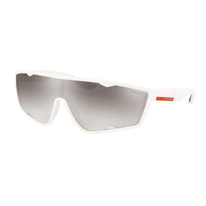 Prada Sport PS09US Sunglasses White Rubber / Grey Gradient/Mirrored (S)