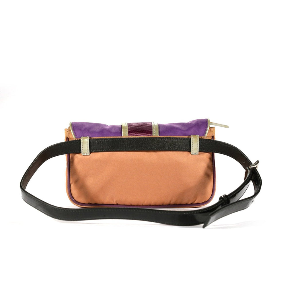 Prada Women's Purple & Pink Fabric Waist Strap Bag (PR1013)