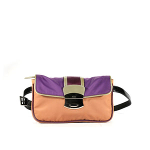 Prada Women's Purple & Pink Fabric Waist Strap Bag (PR1013)