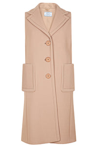 PRADA Sleeveless Coat Beige