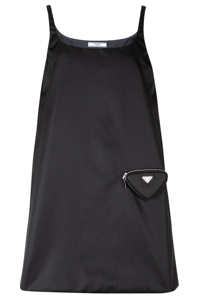 PRADA Re-Nylon Dress Black with Pocket