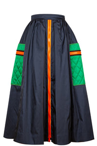 PRADA Skirt Nylon Blue Green