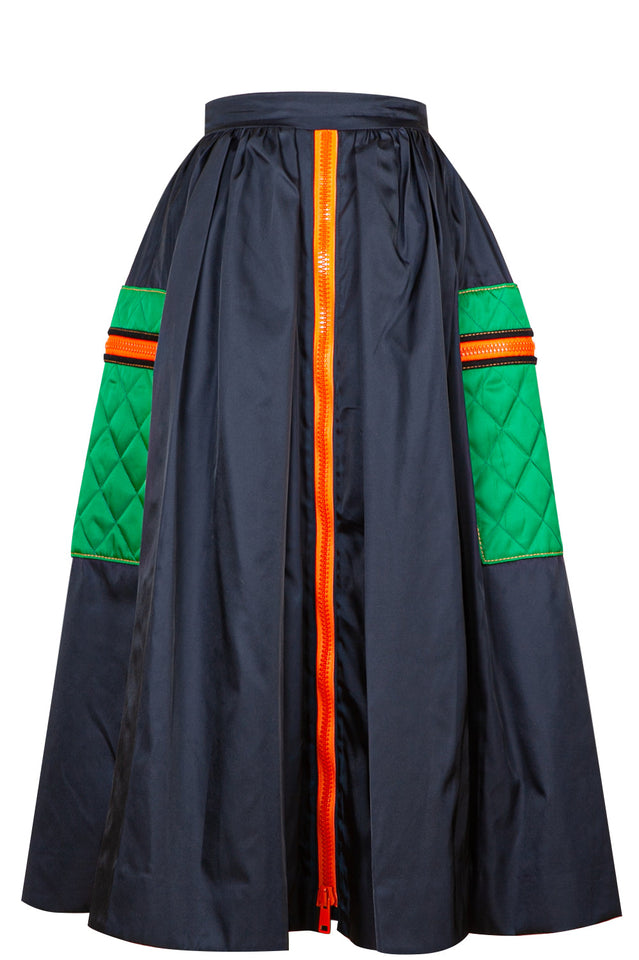 PRADA Skirt Nylon Blue Green