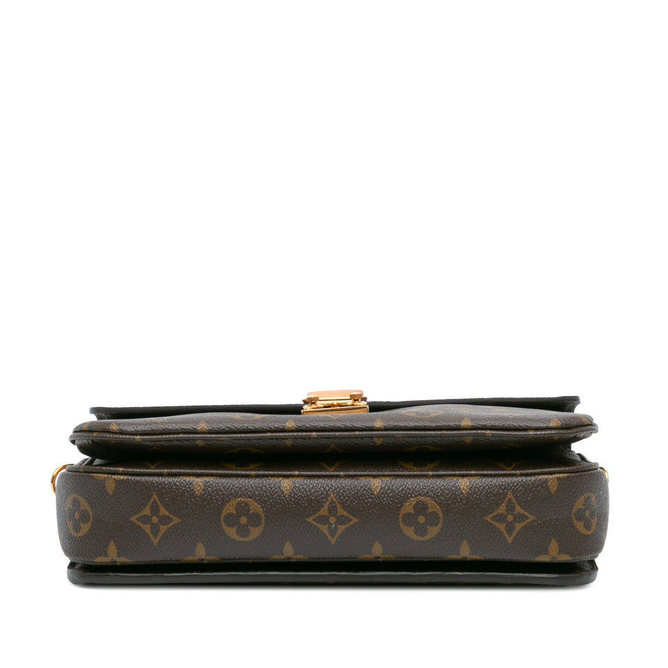 Brown Louis Vuitton Monogram Pochette Metis Satchel