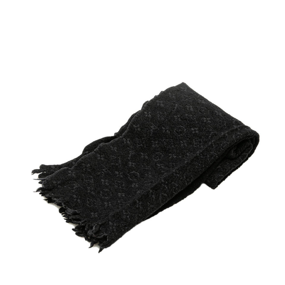 Black Louis Vuitton Monogram Classic Wool Scarf Scarves