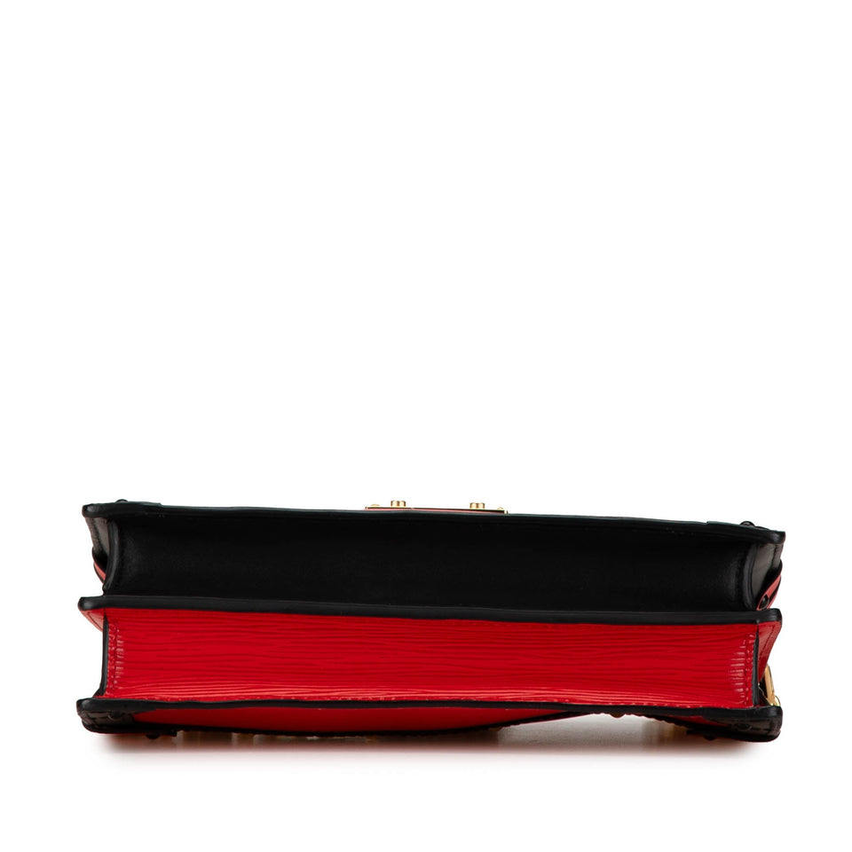 Red Louis Vuitton Epi Trunk Clutch Crossbody Bag