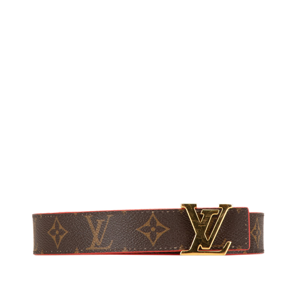 Brown Louis Vuitton Monogram Initiales Reversible Belt