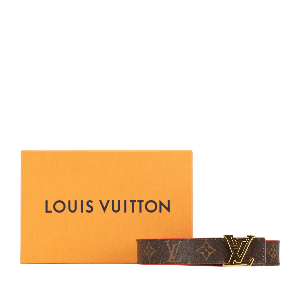 Brown Louis Vuitton Monogram Initiales Reversible Belt
