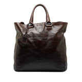 Brown Prada Vitello Shine Tote Bag