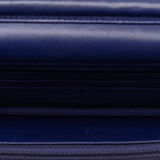 Chanel Wallet On Chain Blue Lambskin Silver
