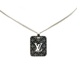 Silver Louis Vuitton Brass Pendentif Champs Elysees Necklace