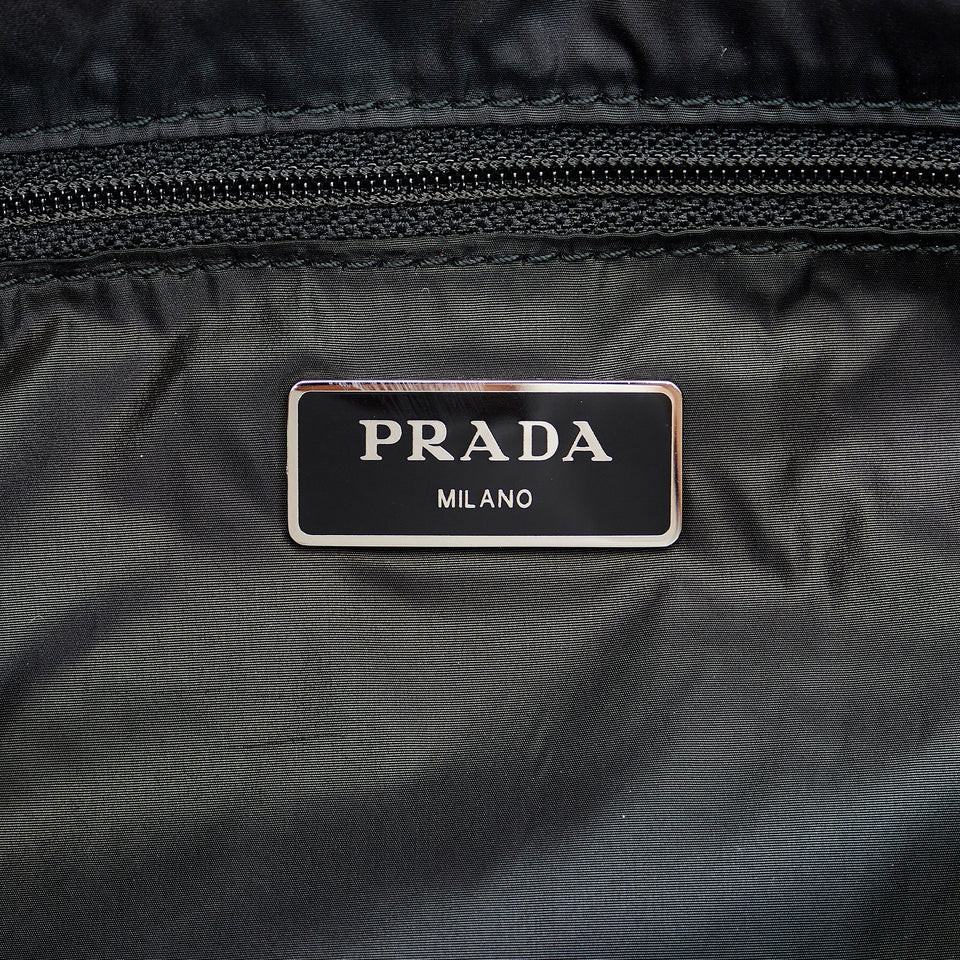 Green Prada Tessuto Stampato Tote
