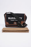 Burberry Horseferry Note Crossbody Black / Brown Cotton Medium