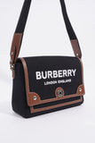 Burberry Horseferry Note Crossbody Black / Brown Cotton Medium