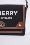 Burberry Horseferry Note Crossbody Black / Brown Cotton Medium