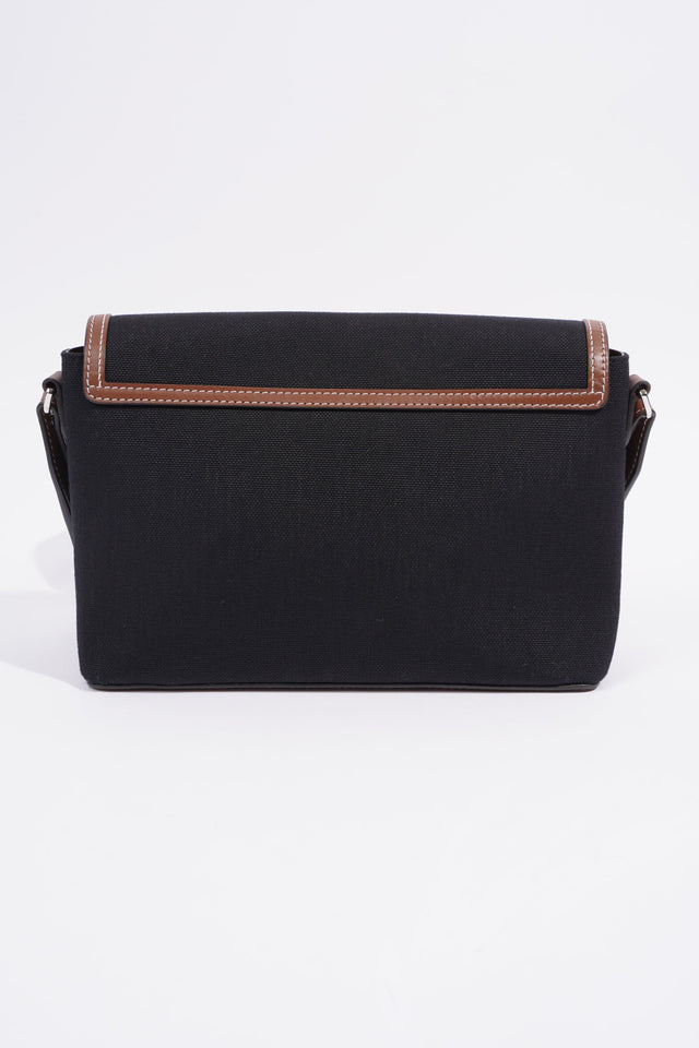 Burberry Horseferry Note Crossbody Black / Brown Cotton Medium
