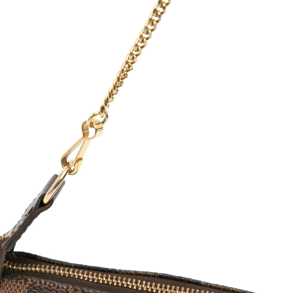 Brown Louis Vuitton Damier Ebene Mini Pochette Accessoires Handbag