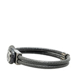 Black Louis Vuitton Monogram Eclipse Taiga Brass Loop It Bracelet