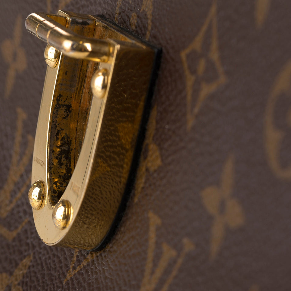 Brown Louis Vuitton Monogram One Handle Flap Satchel
