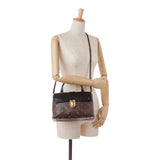 Brown Louis Vuitton Monogram One Handle Flap Satchel