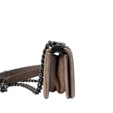 Chanel Boy Mini Brown Velvet Ruthenium