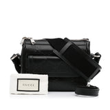 Gucci GG Crossbody Bag Black Embossed Leather