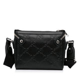 Gucci GG Crossbody Bag Black Embossed Leather