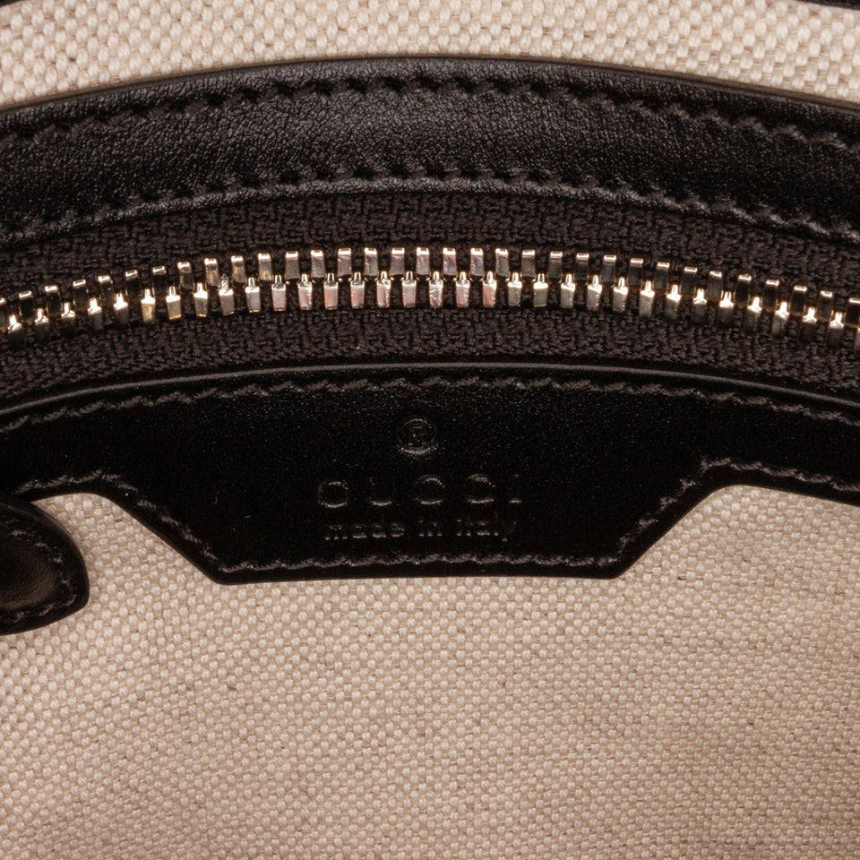 Gucci GG Crossbody Bag Black Embossed Leather