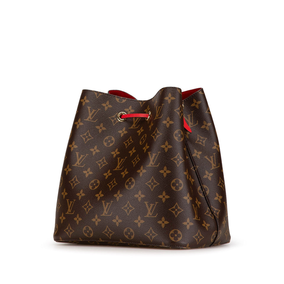 Brown Louis Vuitton Monogram Neonoe MM Bucket Bag