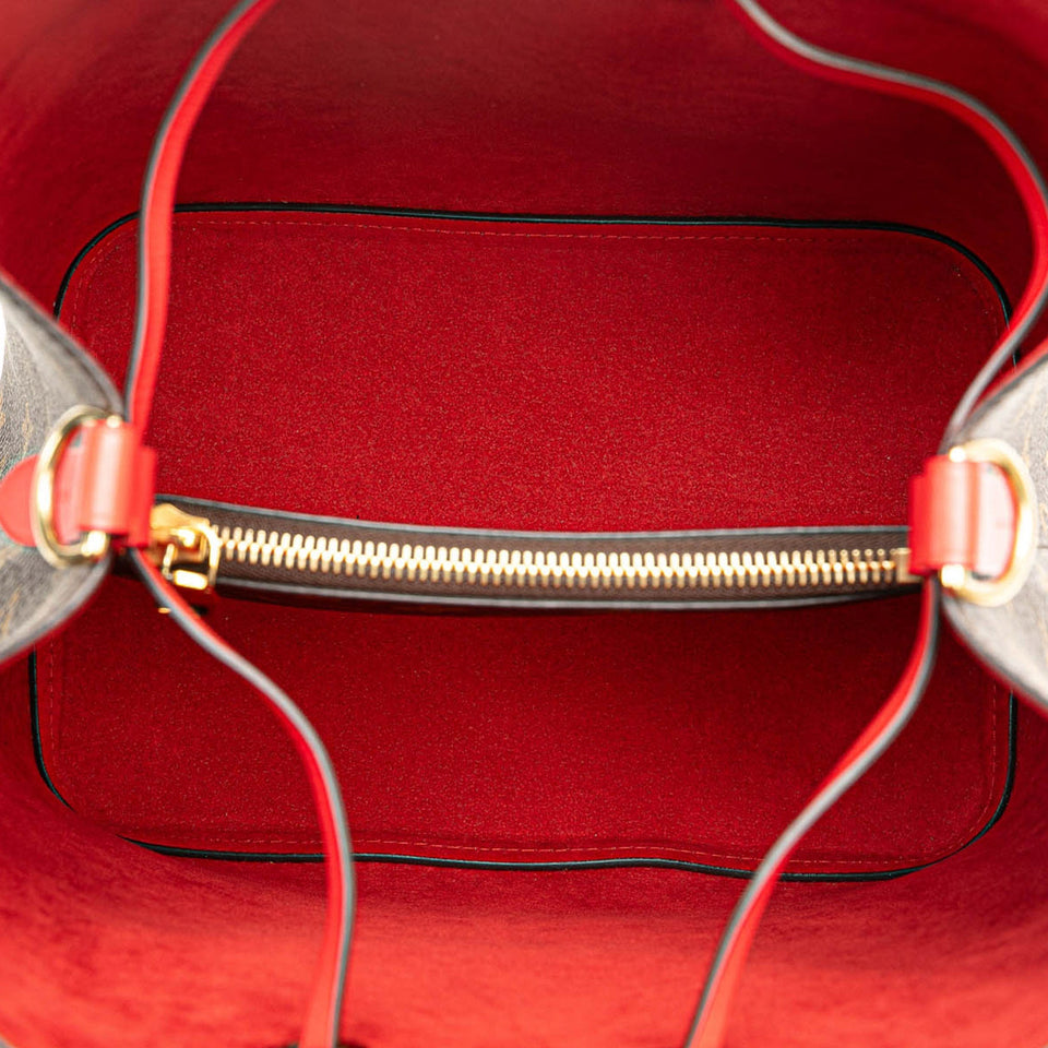 Brown Louis Vuitton Monogram Neonoe MM Bucket Bag