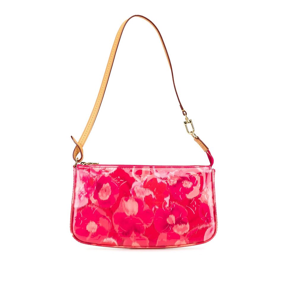Pink Louis Vuitton Monogram Vernis Ikat Pochette Accessoires Shoulder Bag