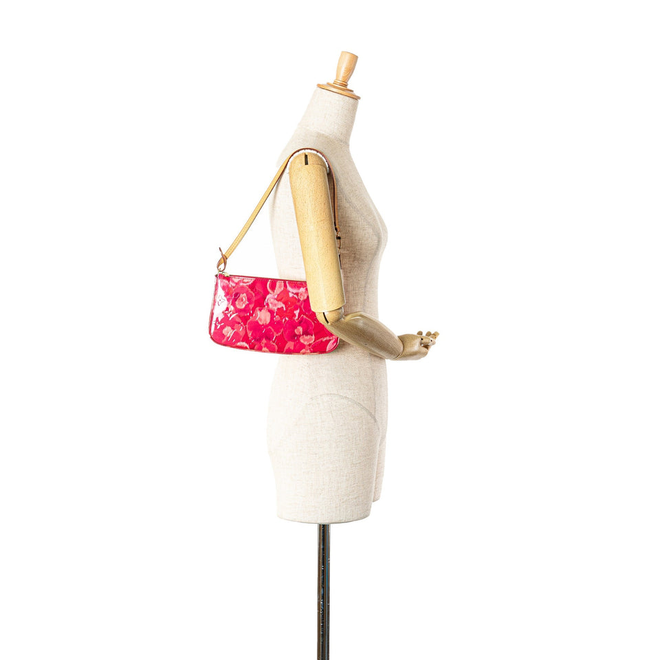 Pink Louis Vuitton Monogram Vernis Ikat Pochette Accessoires Shoulder Bag