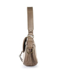 CHRISTIAN DIOR Bronze Lambskin Leather Cannage Flap Shoulder Bag