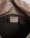 CHRISTIAN DIOR Bronze Lambskin Leather Cannage Flap Shoulder Bag