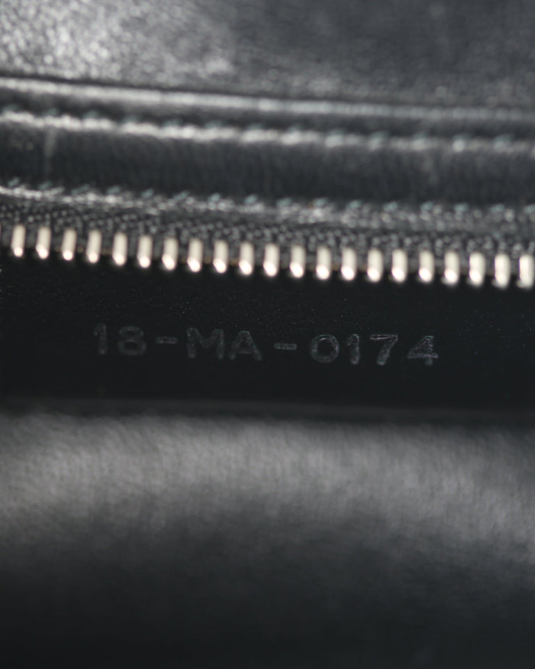 CHRISTIAN DIOR Black Leather Limited Edition Pocket Large Lady Dior Tote Bag