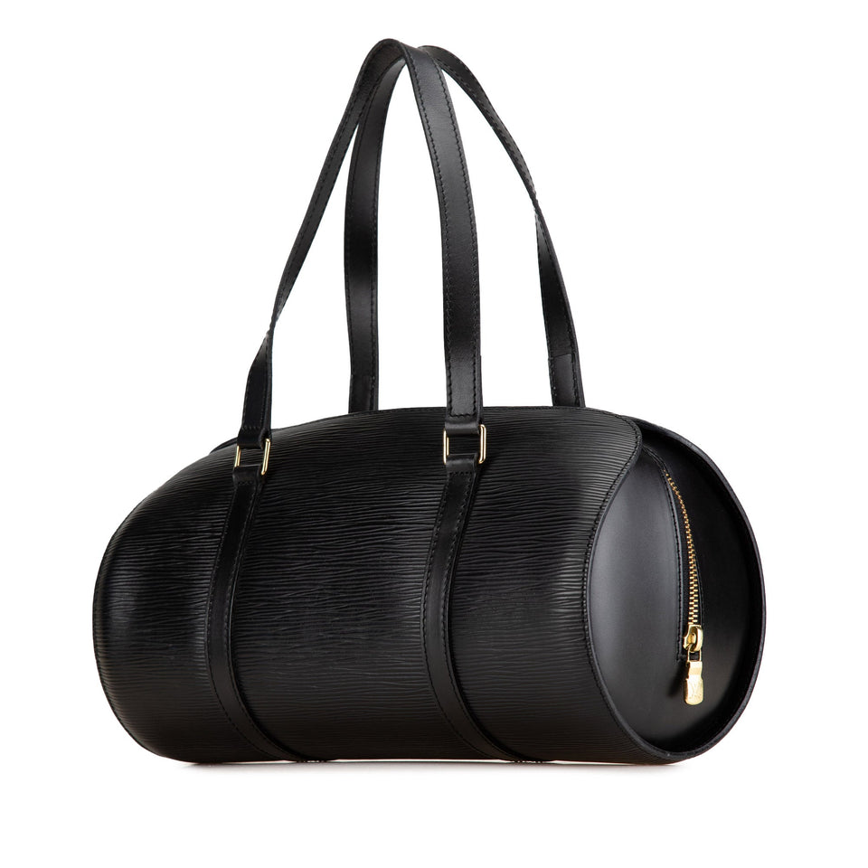 Black Louis Vuitton Epi Soufflot Handbag
