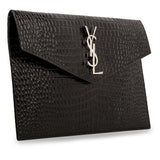 Croc Embossed Uptown Clutch