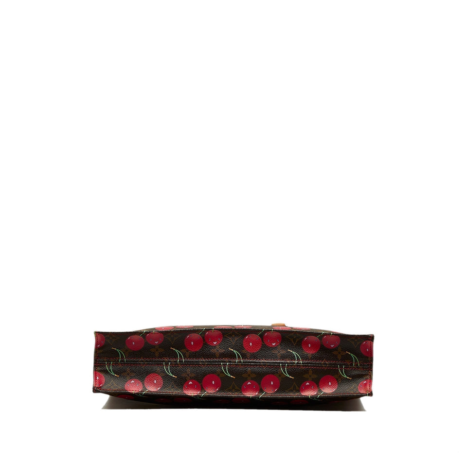 LOUIS VUITTON x Takashi Murakami Monogram Cerises Sac Plat Tote Bag