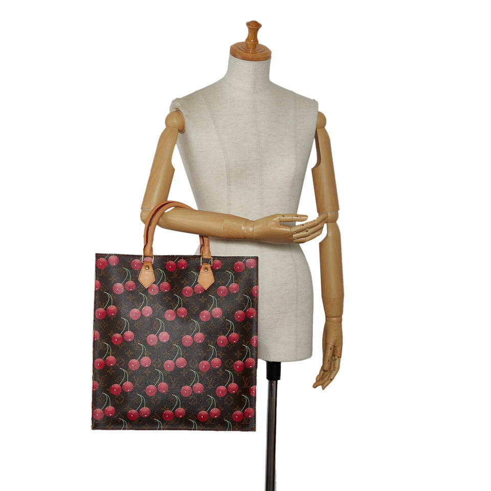 LOUIS VUITTON x Takashi Murakami Monogram Cerises Sac Plat Tote Bag