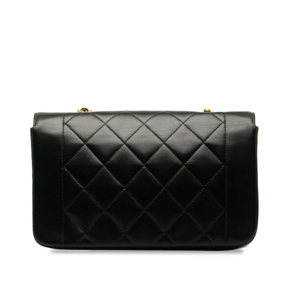 Chanel Diana Small Black Lambskin Gold