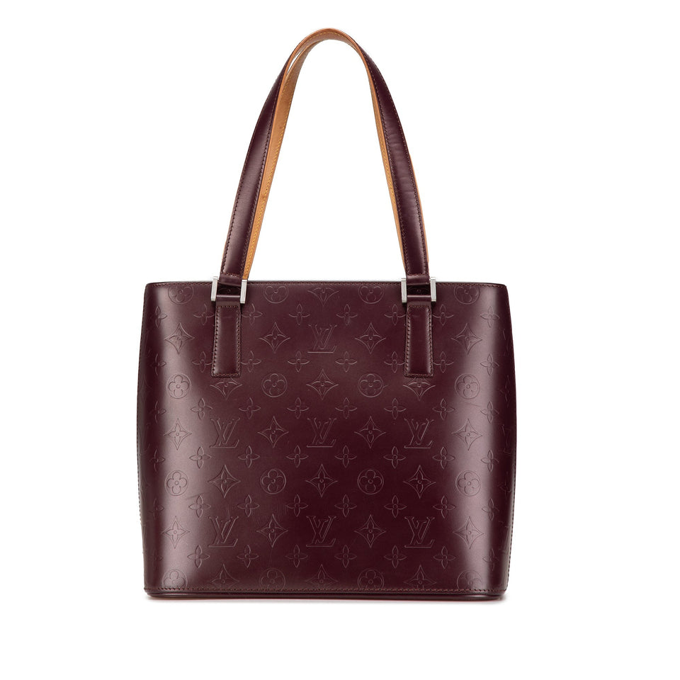 Red Louis Vuitton Monogram Mat Stockton Tote Bag