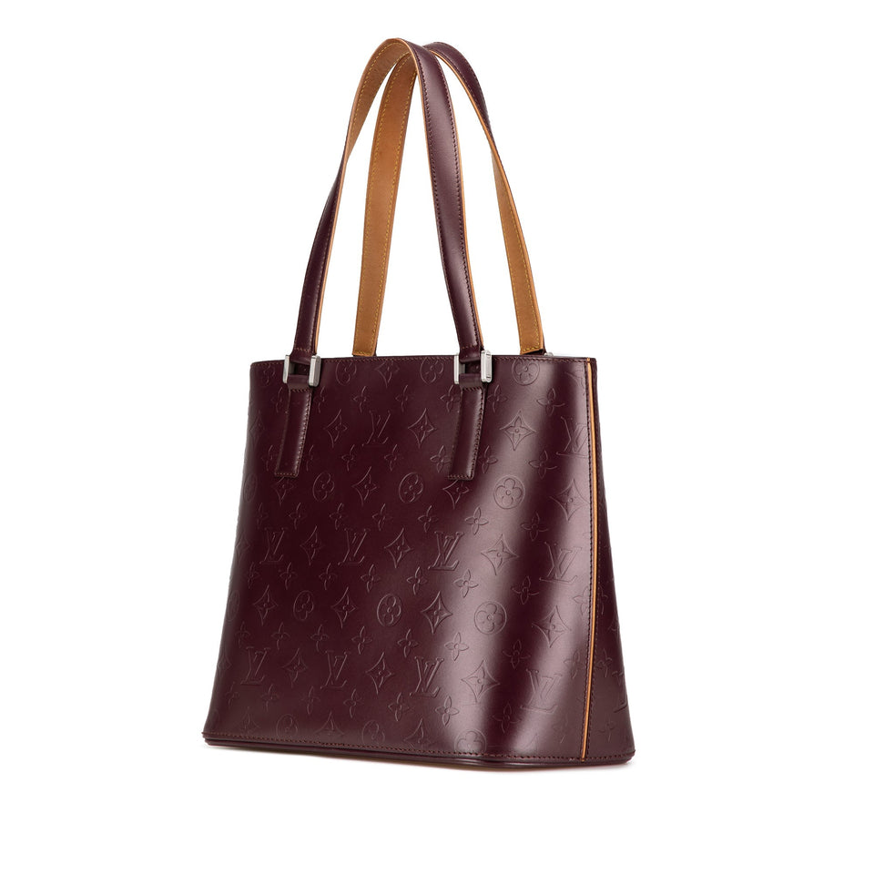 Red Louis Vuitton Monogram Mat Stockton Tote Bag