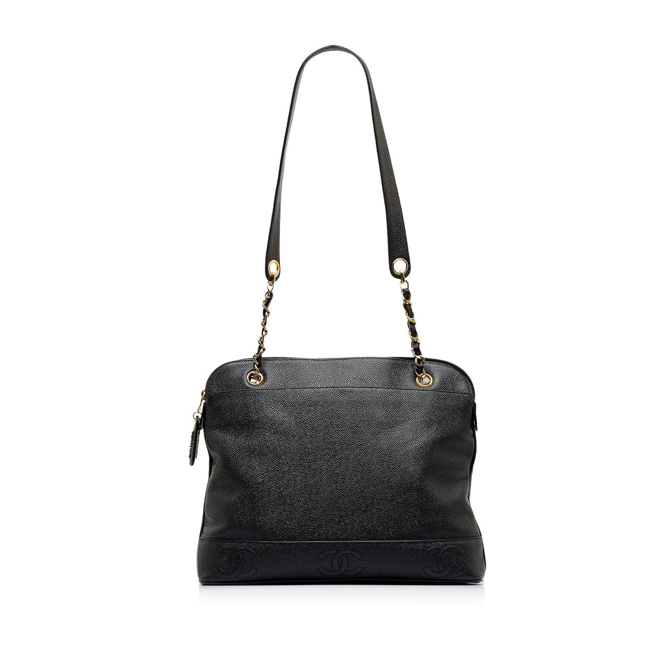 CHANEL Triple CC Caviar Shoulder Bag