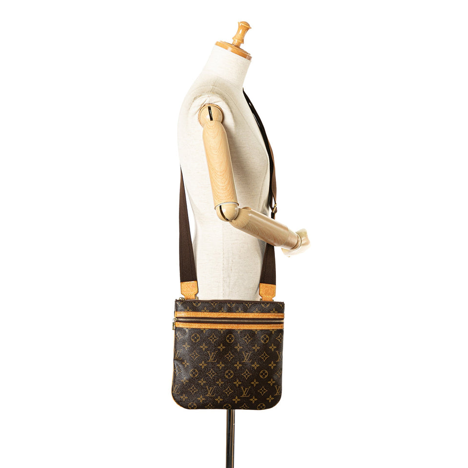Brown Louis Vuitton Monogram Bosphore Pochette Crossbody Bag