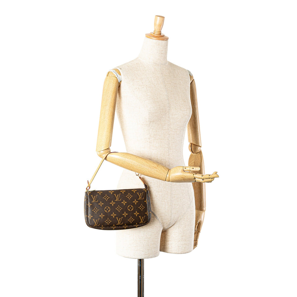 Brown Louis Vuitton Monogram Pochette Accessoires Shoulder Bag