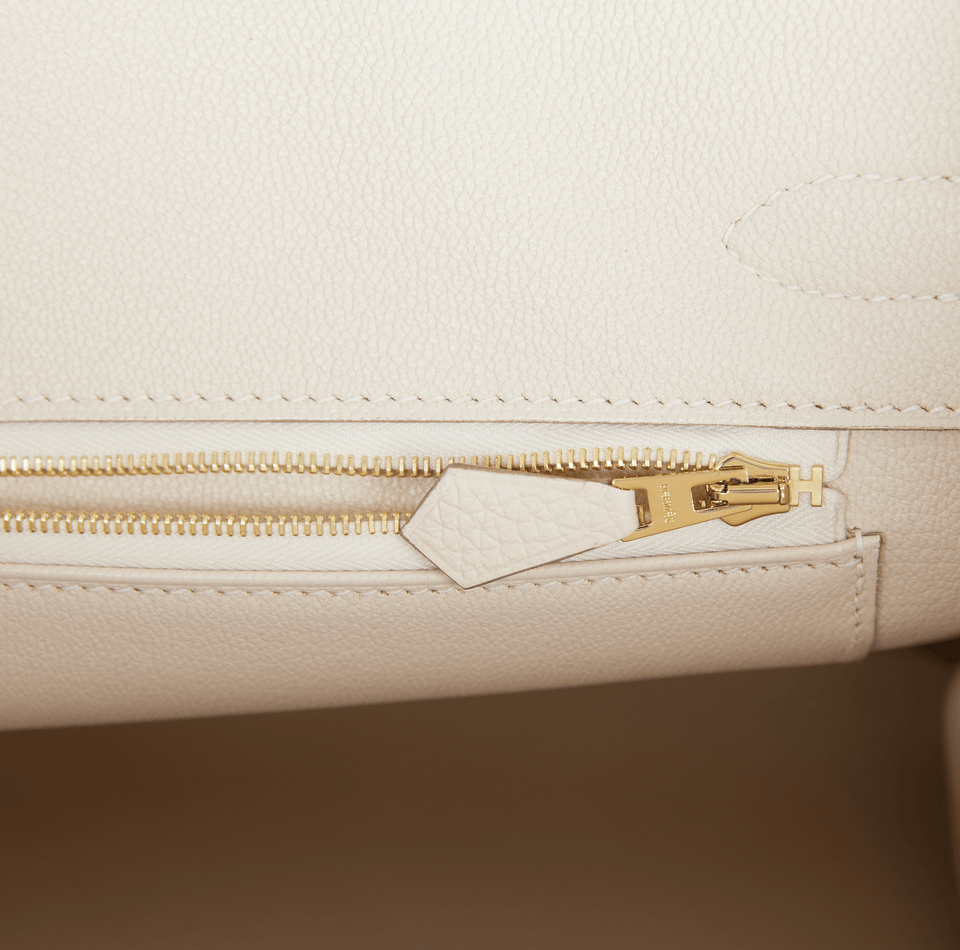 Hermes Birkin 30 Craie Togo Gold Hardware